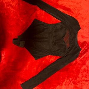 Chic Black Long Sleeve Bodysuit